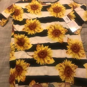 Llr small black and white striped floral irma